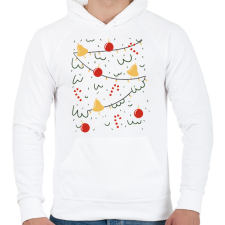 PRINTFASHION Karácsonyfa jelmez - Férfi kapucnis pulóver - Fehér férfi pulóver, kardigán