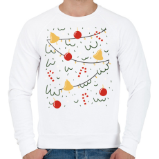 PRINTFASHION Karácsonyfa jelmez - Férfi pulóver - Fehér