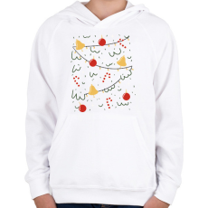 PRINTFASHION Karácsonyfa jelmez - Gyerek kapucnis pulóver - Fehér