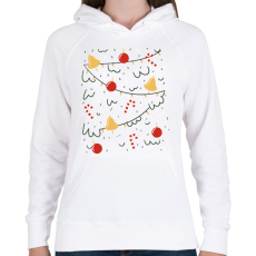 PRINTFASHION Karácsonyfa jelmez - Női kapucnis pulóver - Fehér