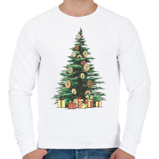 PRINTFASHION Karácsonyfánk - Férfi pulóver - Fehér