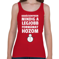 PRINTFASHION KARÁCSONYI ALAK - Női atléta - Cseresznyepiros