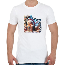 PRINTFASHION Karácsonyi angyal - Férfi póló - Fehér férfi póló