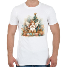 PRINTFASHION Karácsonyi angyal - Férfi póló - Fehér