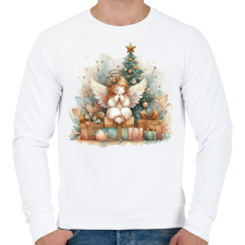 PRINTFASHION Karácsonyi angyal - Férfi pulóver - Fehér férfi pulóver, kardigán