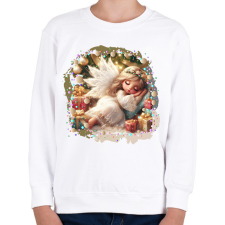 PRINTFASHION Karácsonyi angyal - Gyerek pulóver - Fehér gyerek pulóver, kardigán