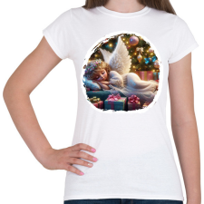 PRINTFASHION Karácsonyi angyal - Női póló - Fehér női póló