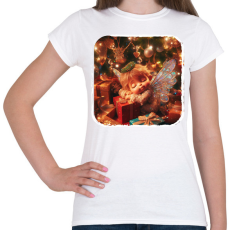 PRINTFASHION Karácsonyi angyal - Női póló - Fehér