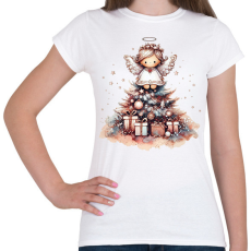 PRINTFASHION Karácsonyi angyal - Női póló - Fehér