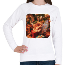 PRINTFASHION Karácsonyi angyal - Női pulóver - Fehér női pulóver, kardigán