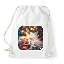 PRINTFASHION Karácsonyi angyal - Sportzsák, Tornazsák - Fehér tornazsák