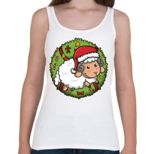 PRINTFASHION Karácsonyi bárány - Női atléta - Fehér női trikó