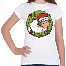 PRINTFASHION Karácsonyi bárány - Női póló - Fehér