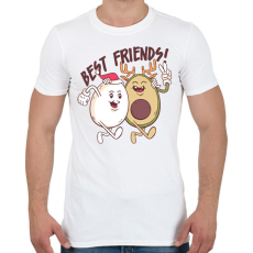 PRINTFASHION Karácsonyi barátok - Férfi póló - Fehér