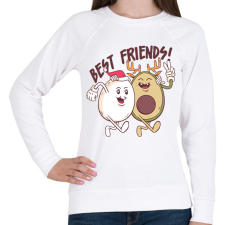 PRINTFASHION Karácsonyi barátok - Női pulóver - Fehér női pulóver, kardigán