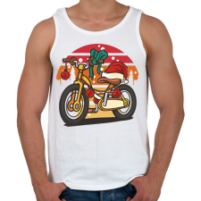 PRINTFASHION Karácsonyi bicikli - Férfi atléta - Fehér atléta, trikó