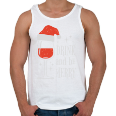 PRINTFASHION Karácsonyi borozás - Férfi atléta - Fehér