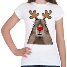 PRINTFASHION Karácsonyi capybara - Női póló - Fehér női póló