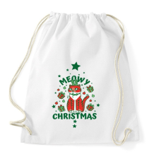 PRINTFASHION Karácsonyi cica - Sportzsák, Tornazsák - Fehér tornazsák