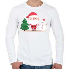 PRINTFASHION Karácsonyi csapat - Férfi hosszú ujjú póló - Fehér