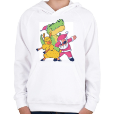 PRINTFASHION Karácsonyi csapat - Gyerek kapucnis pulóver - Fehér gyerek pulóver, kardigán