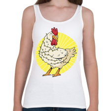 PRINTFASHION Karácsonyi csirke - Női atléta - Fehér női trikó