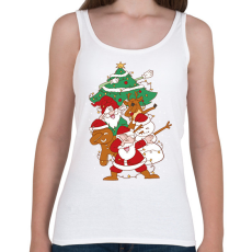 PRINTFASHION Karácsonyi dab csapat - Női atléta - Fehér