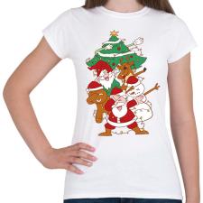 PRINTFASHION Karácsonyi dab csapat - Női póló - Fehér női póló