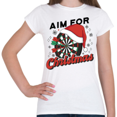 PRINTFASHION Karácsonyi darts - Női póló - Fehér