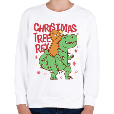 PRINTFASHION Karácsonyi dínó - Gyerek pulóver - Fehér gyerek pulóver, kardigán