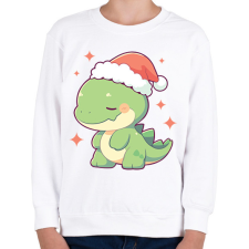 PRINTFASHION Karácsonyi dínó - Gyerek pulóver - Fehér gyerek pulóver, kardigán