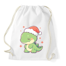 PRINTFASHION Karácsonyi dínó - Sportzsák, Tornazsák - Fehér tornazsák