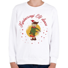 PRINTFASHION Karácsonyi - Elf dance - Gyerek pulóver - Fehér gyerek pulóver, kardigán