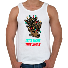 PRINTFASHION Karácsonyi fények - Férfi atléta - Fehér atléta, trikó