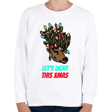 PRINTFASHION Karácsonyi fények - Gyerek pulóver - Fehér