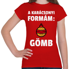 PRINTFASHION KARÁCSONYI FORMÁM - Női póló - Piros