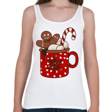 PRINTFASHION Karácsonyi forró csoki - Női atléta - Fehér