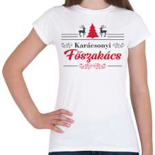 PRINTFASHION Karácsonyi főszakács - Női póló - Fehér női póló