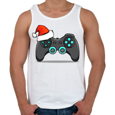 PRINTFASHION Karácsonyi gamer - Férfi atléta - Fehér