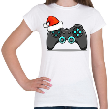 PRINTFASHION Karácsonyi gamer - Női póló - Fehér női póló