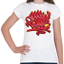 PRINTFASHION Karácsonyi graffiti - Női póló - Fehér női póló