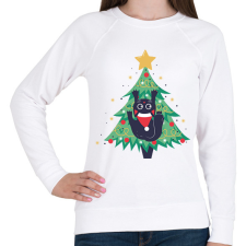 PRINTFASHION Karácsonyi hangulat  - Női pulóver - Fehér női pulóver, kardigán