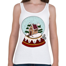 PRINTFASHION Karácsonyi hógömb - Női atléta - Fehér