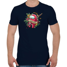 PRINTFASHION Karácsonyi impostor - among us meme - Férfi póló - Sötétkék férfi póló