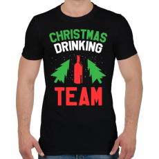 PRINTFASHION Karácsonyi ivászat - Férfi póló - Fekete