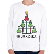 PRINTFASHION Karácsonyi kémia - Gyerek pulóver - Fehér gyerek pulóver, kardigán