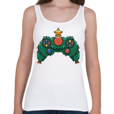 PRINTFASHION Karácsonyi kontroller - Női atléta - Fehér női trikó