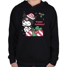 PRINTFASHION karácsonyi kuromi - Gyerek kapucnis pulóver - Fekete