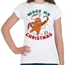 PRINTFASHION Karácsonyi lajhár - Női póló - Fehér női póló