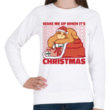 PRINTFASHION Karácsonyi lajhár - Női pulóver - Fehér női pulóver, kardigán